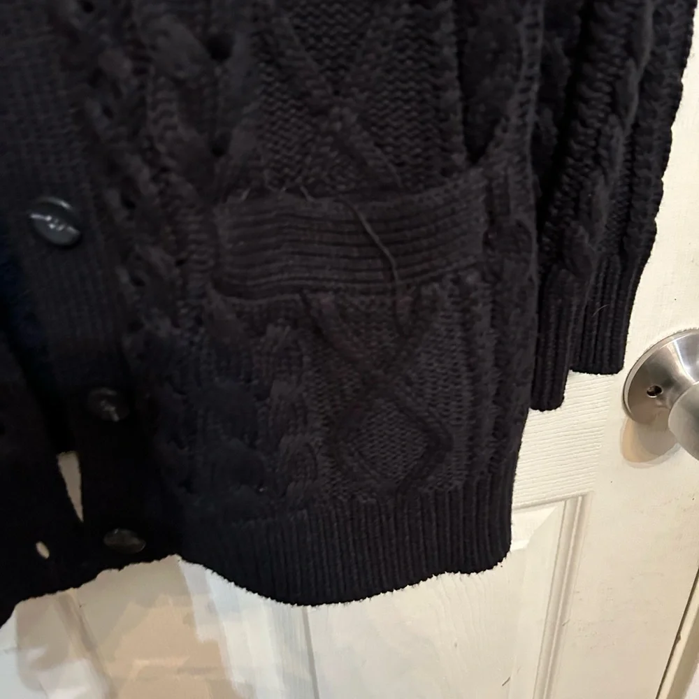Tuckernuck Black Cable Knit Cardigan - Picture 4 of 6